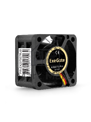 Вентилятор для корпуса ExeGate EX04020S3P-24 черный, 40 мм, 7000 об/мин, 39 дБ, 3 pin