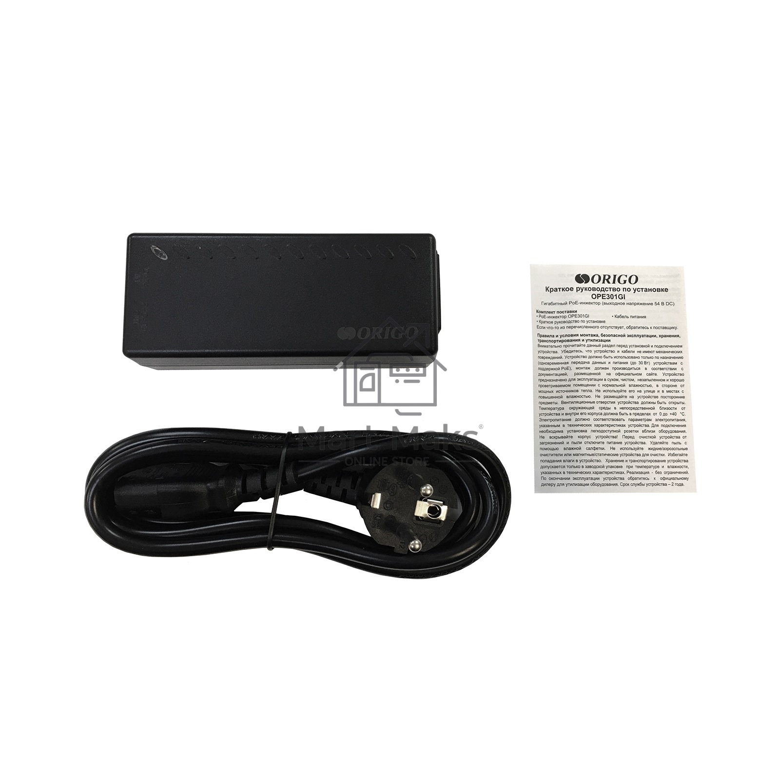 Инжектор PoE Origo OPE301GI 10/100/1000BASE-T 30Вт 100-240В(АС) (OPE301GI/30W/A1A )