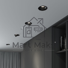 Встраиваемый светодиодный светильник 25083/LED 6W 4200K чёрный
