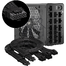 Блоки питания/ Power Supply Corsair HX1500i, Model RPS0132, 1500W 80+ Platinum (ATX, 3.1, PCIe 5.1, Full modular, 1x24(20+4)pin, 2x8-Pin to 12V-2x6 Cable, 3x4+4-pin CPU +12V (EPS), 6x4-pin Molex, 4x6+2-pin PCIe, 8xSATA3, 1xUSB Type-C, Active, 140x140mm, 150x200x86mm, APFC, Power cable-EU, black)