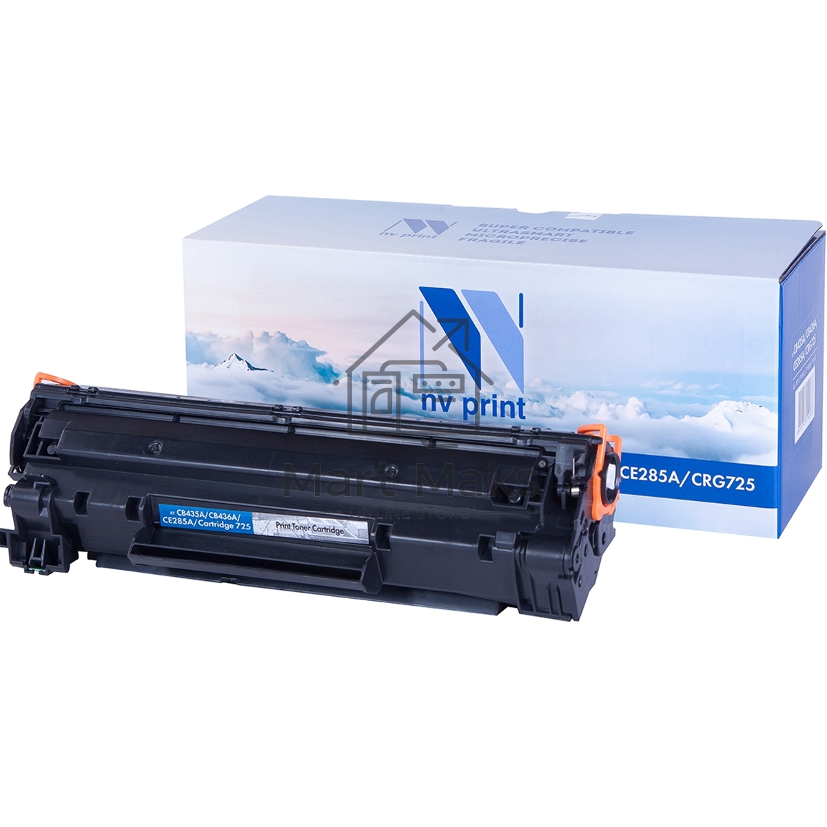 Картридж лазерный NVPrint CB435A/CB436A/285A/CRG725 для HP LJ P1005/P1006/P1515, 2000 стр.