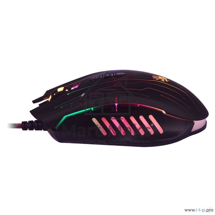 Мышь проводная A4Tech Bloody Q82 черный, 3200 dpi, USB, кнопки - 8