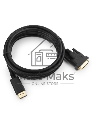Кабель DisplayPort-DVI Gembird/Cablexpert 3м, 20M/19M, черный, экран, пакет(CC-DPM-DVIM-3M)