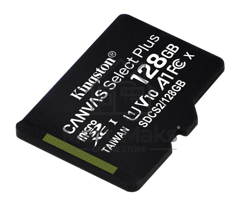 Флеш карта Kingston 128GB micSDXC Canvas Select Plus 100R A1 C10 Single Pack w/o ADP EAN: 740617299076