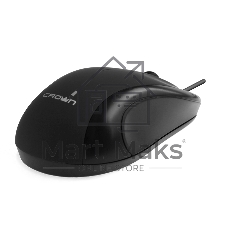 Мышь проводная Crown CMM-31 черный, 1000 dpi, USB, кнопки - 3