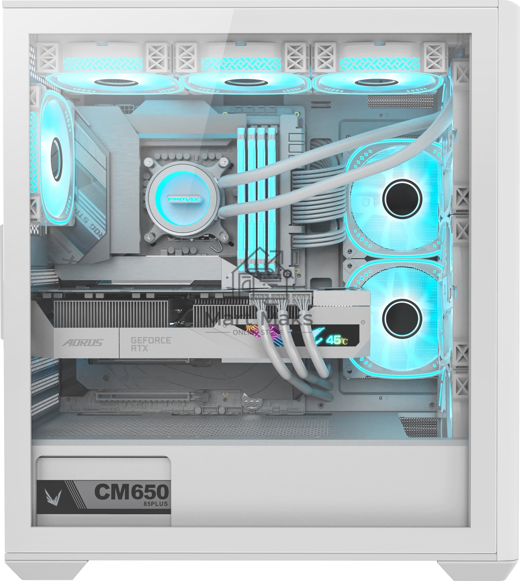 Компьютерный корпус Aerocool / Formula Air Power G5 Plus белый без БП ATX 4x120mm 2xUSB2.0 1xUSB3.1 audio bott PSU