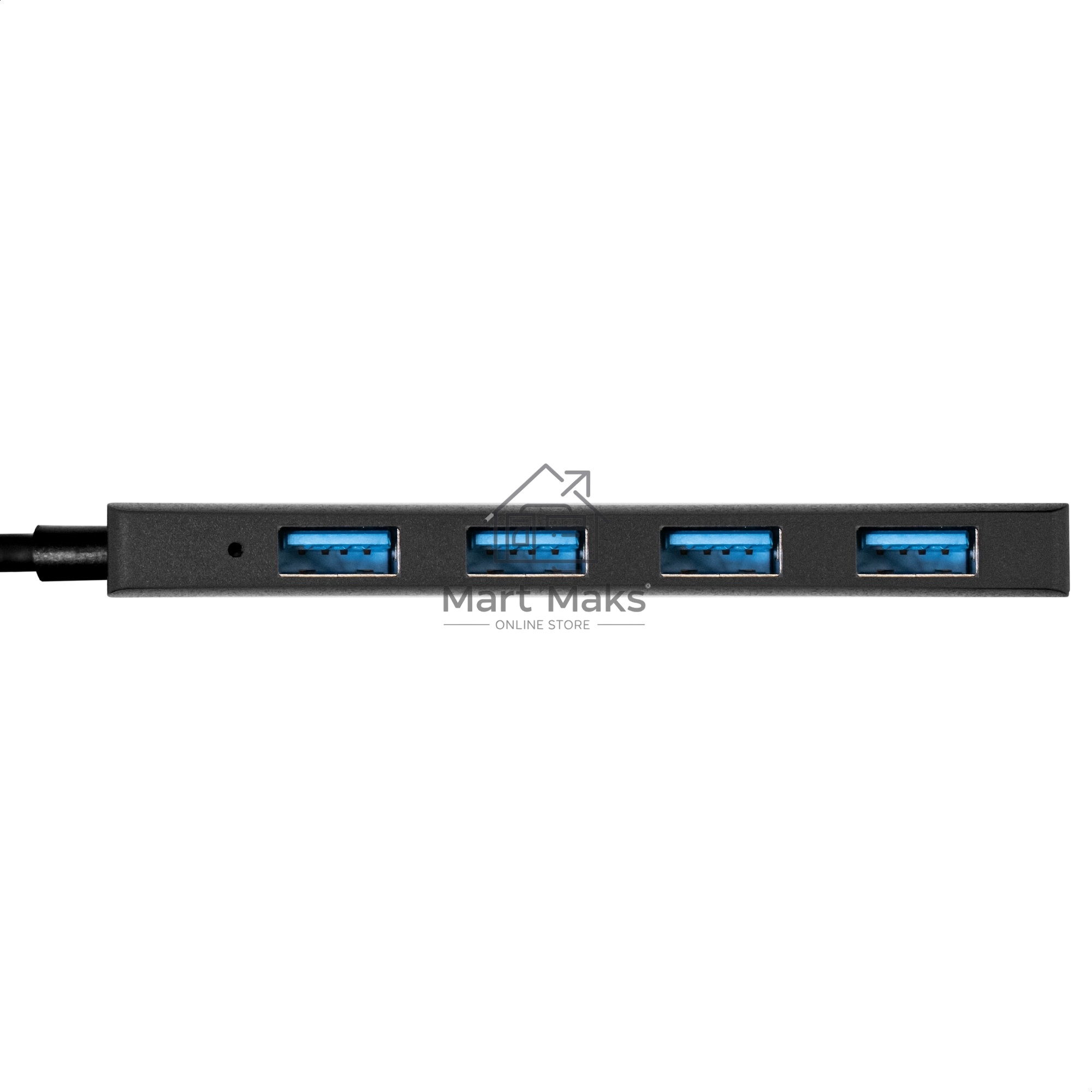 Хаб USB (концентратор) 4-в-1 ExeGate DUB-4P/3 (кабель-адаптер USB3.0 --> 4xUSB3.0, Plug&Play, черный)