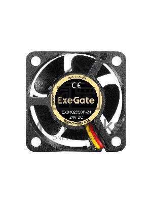 Вентилятор для корпуса ExeGate EX04020S3P-24 черный, 40 мм, 7000 об/мин, 39 дБ, 3 pin