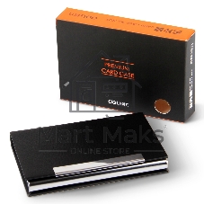 Визитница настольная Deli 7628 кожа искусственная, черный