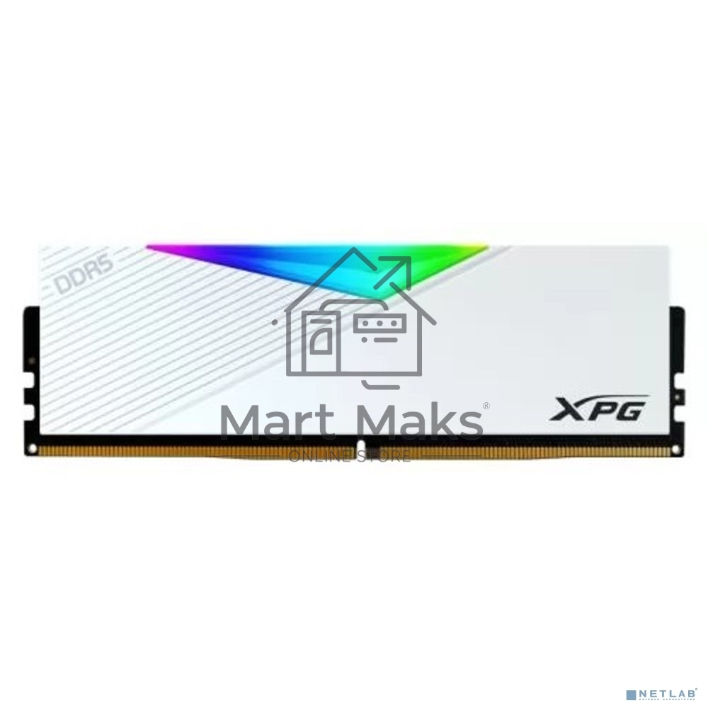 Оперативная память XPG Lancer, DDR5, 64GB (2x32GB), 6000MHz, CL30, DIMM, с радиаторами, RGB, белый