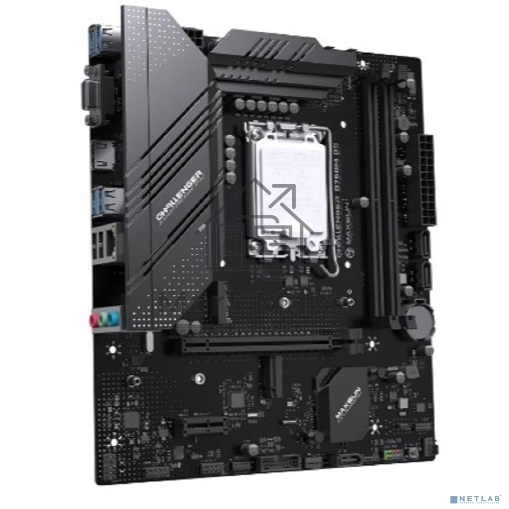 Материнская плата Maxsun Challenger B760M D5, LGA 1700, Intel B760, 2xDDR5, 3xSATA, 2xM.2, 1xPCIe 4.0 x16, 1xPCIe x4, 1xVGA, 1xHDMI, 1x 1Gb LAN, 2xUSB-A 2.0, 4xUSB-A 3.2 Gen 1, 5.1, mATX