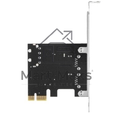 Контроллер ExeGate EXE-319 PCI-E 2.0, 2*USB 3.0 ext, разъем доп.питания (OEM)