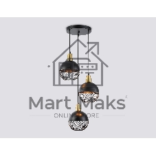 Светильник Ambrella light TR8505/3 BK/CP черный/медь E27/3 max 60W D410*1000