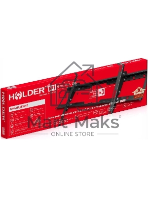 Кронштейн Holder LCD-T6628-B черный Диагональ: от 32-70. до 45кг. от стены: 57мм. Угол наклона:+2⁰ + 15⁰, Поворот:0⁰ Vesa  600*400, 400*400, 400*200, 400*300, 300*300, 200*300, 200*200, 100*100