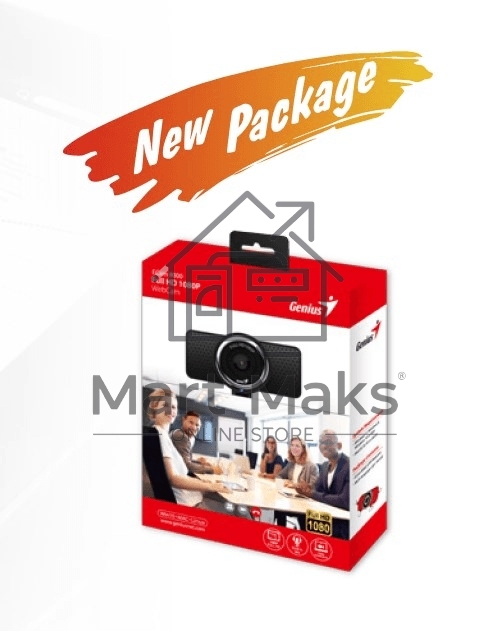Интернет-камера Genius Веб-камера Genius ECam 8000 черная черный new package, 1080p Full HD, Mic, 360°, универсальное мониторное крепление, гнездо для штатива