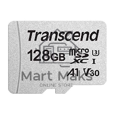 Флеш карта microSD 128GB Transcend microSDXC Class 10 UHS-I U3, V30, A1, (без адаптера), TLC