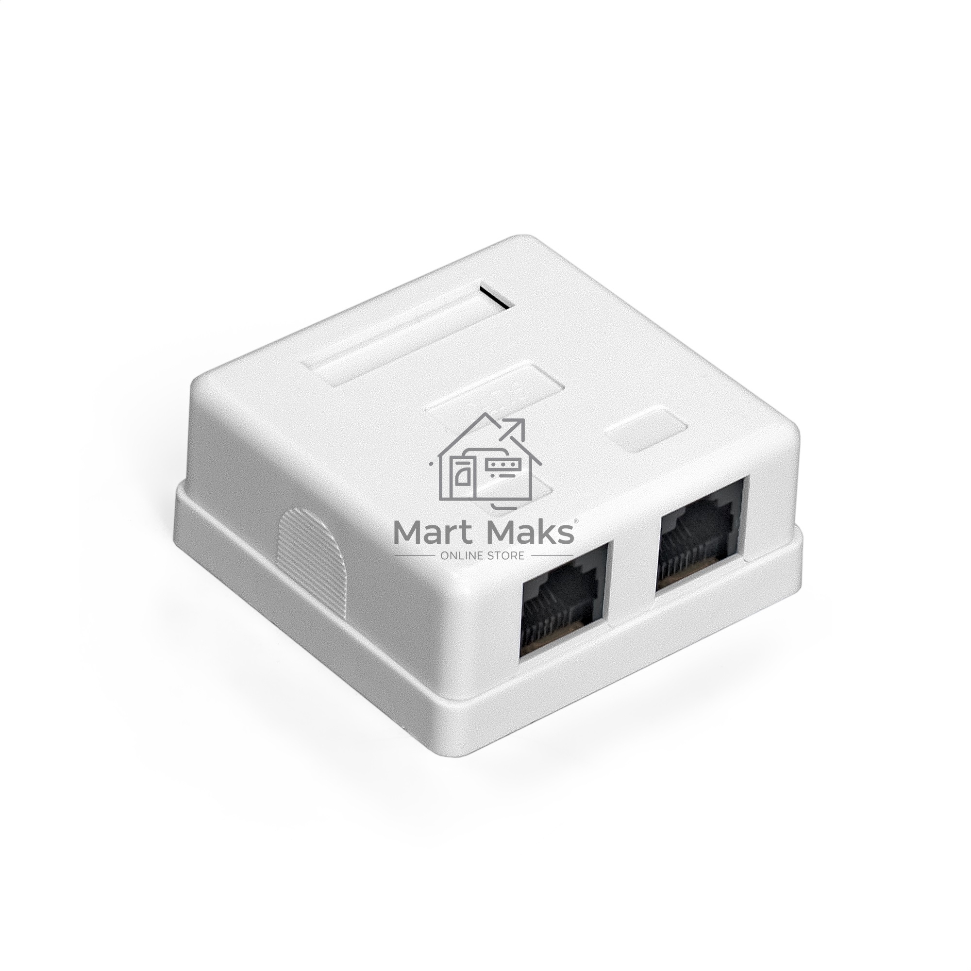 Розетка внешняя двойная ExeGate SM2-RJ45-C5 RJ-45 кат.5/5E UTP Krone/110