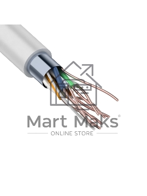 Кабель витая пара Rexant F/UTP, категория 6, ZH нг(А)-HF, 4PR, 23AWG, внутренний, серый, 305м