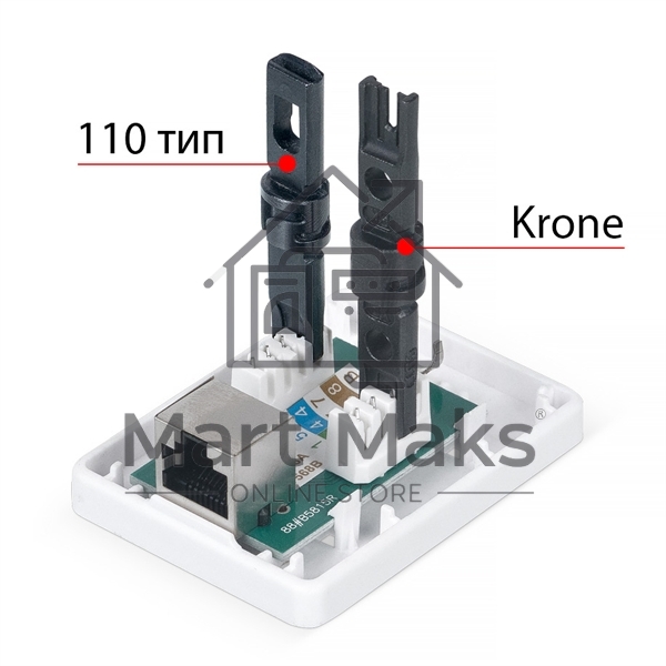Розетка в сборе Cabeus, 1x RJ45(8P8C), кат. 6, экр., внешняя, белый, (WS-8P8C-Cat.6-SH-1)