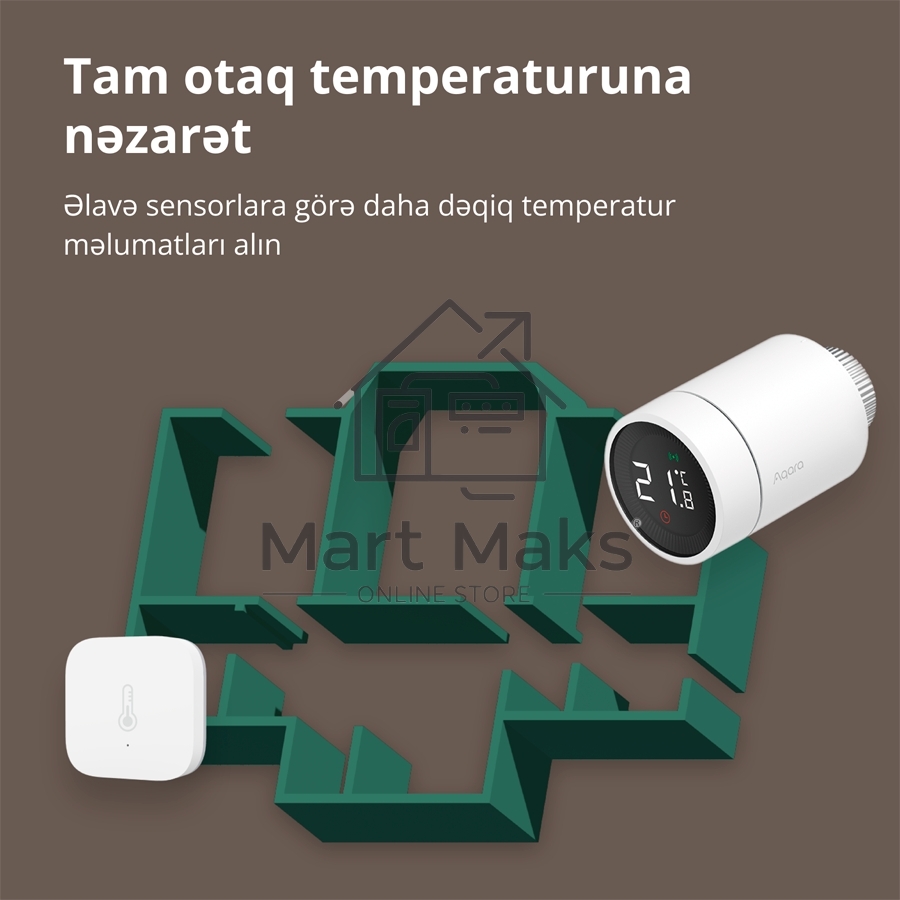 Термоголовка Aqara Smart Radiator Thermostat E1 (SRTS-A01) для радиат. резьбовой
