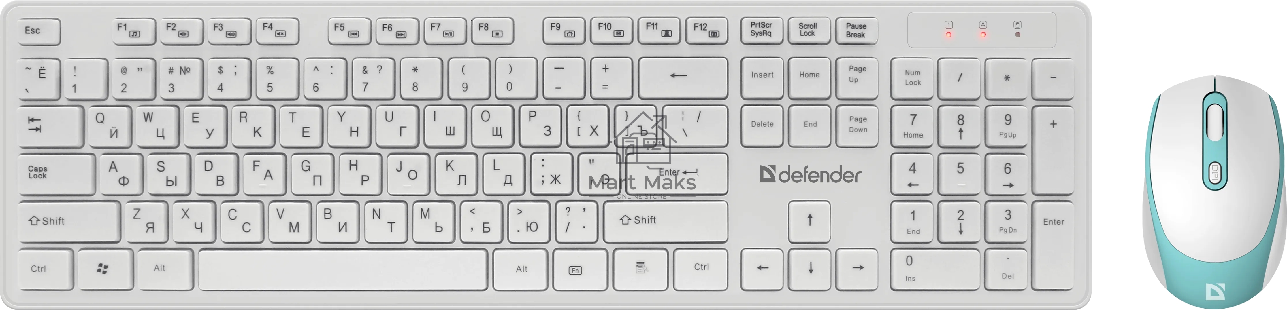 Клавиатура + мышка Defender AUCKLAND C-987 RU WHITE