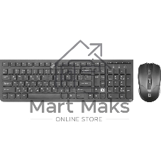 Комплект клавиатура+мышь Defender Columbia C-775 беспроводной, USB, 1600 DPI, чёрный