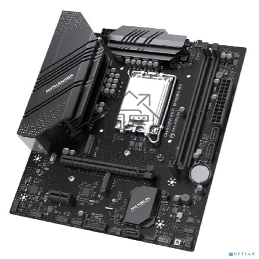 Материнская плата Maxsun Challenger B760M D5, LGA 1700, Intel B760, 2xDDR5, 3xSATA, 2xM.2, 1xPCIe 4.0 x16, 1xPCIe x4, 1xVGA, 1xHDMI, 1x 1Gb LAN, 2xUSB-A 2.0, 4xUSB-A 3.2 Gen 1, 5.1, mATX