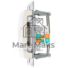 Механизм розетки комп. 2-м Glossa RJ45+RJ45 кат. 5е беж. SchE GSL000285KK
