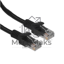 Патч-корд медный UTP Cablexpert PP10-7.5M/BK cat.5e, 7.5м, литой, многожильный, черный