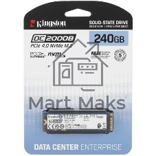 Накопитель SSD Kingston DC2000B, 240Gb, PCIe 4.0 x4, M.2 2280, R/W 4500/400