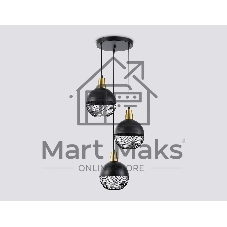 Светильник Ambrella light TR8505/3 BK/CP черный/медь E27/3 max 60W D410*1000
