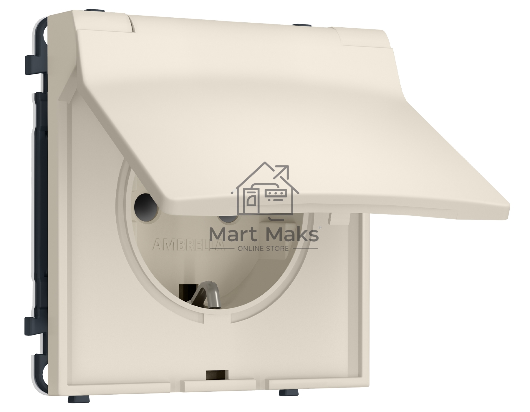 Комплект механизма электрической розетки SIGMA Бежевый матовый 50Hz 2P+E с/з с/ш и крышкой IP44 16A-250V QUANT PRO (SP3280, PR141)