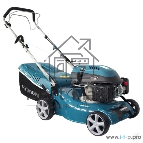 Бензиновая газонокосилка HYUNDAI L 4310S двигатель HYUNDAI ICV150,4-х такт, 3,5 л.с./149 см3, 43 см, 225-75 мм, 32 кг