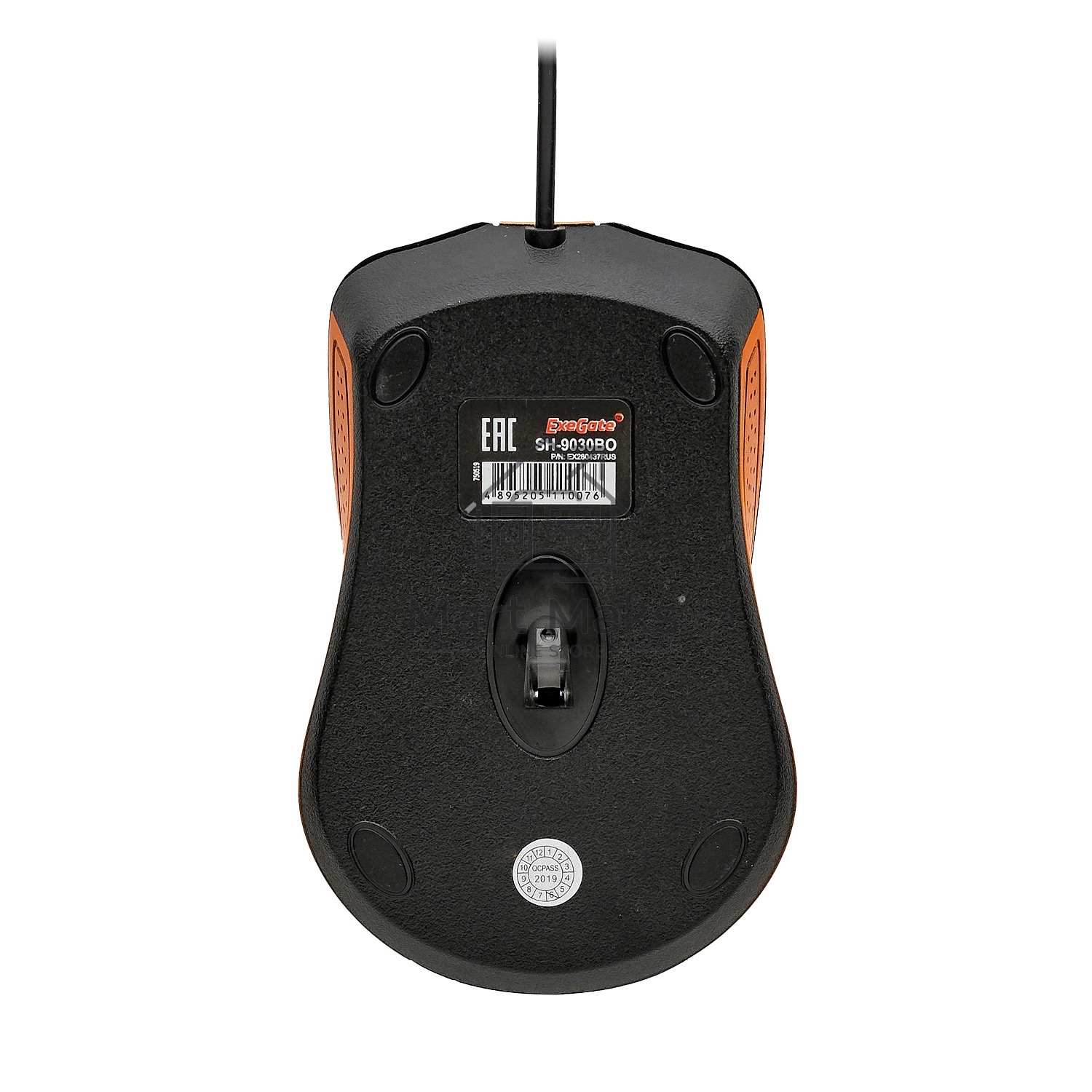 Мышь проводная ExeGate Professional Standard SH-9030BO черный/оранжевый, 1200 dpi, USB, кнопки - 3