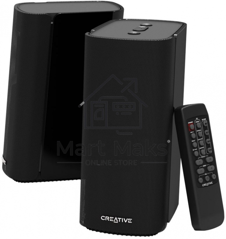 Акустическая система Creative T100 2.0 черный 40Вт BT