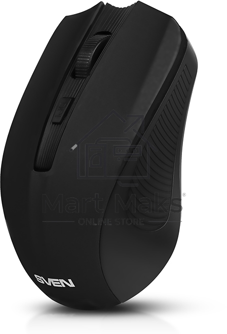 Мышь беспроводная SVEN RX-350W черный, 1400 dpi, радиоканал, USB, кнопки - 6