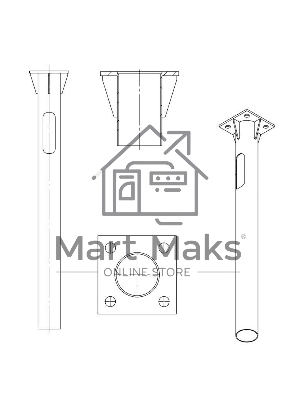 Деталь фундамента закладная для ОГК/ОКК-8.9.10 ОП3ф (0.159-2.0х240х180х4х25) Пересвет В00000210