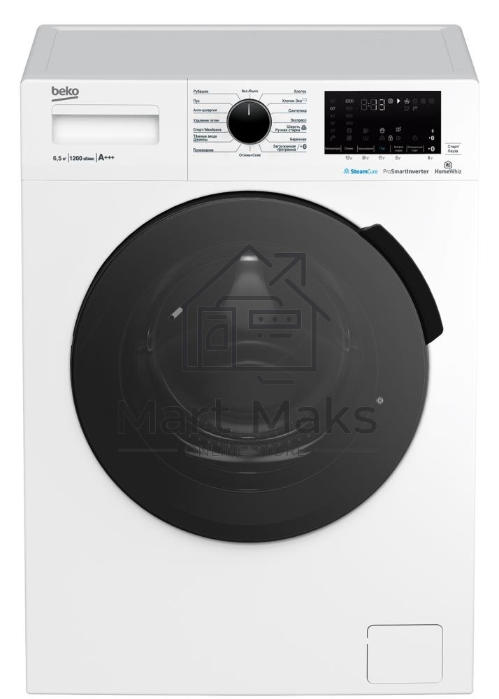 Стиральная машина Beko WSPE6H616W белый, загрузка фронтальная 6,5 кг, 1200 об/мин., класс: А