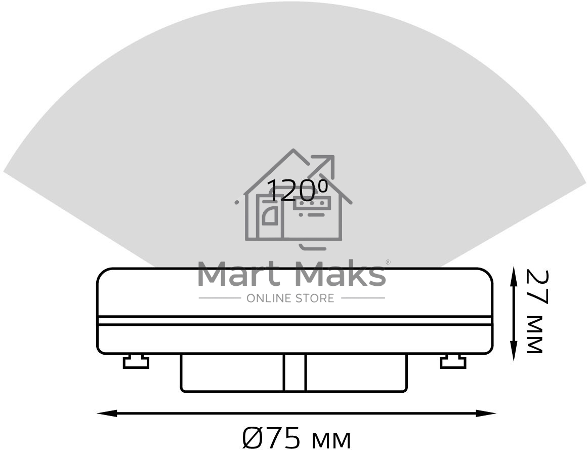 Лампа cветодиодная Gauss GX53 8W 680lm 6500K диммируемая LED