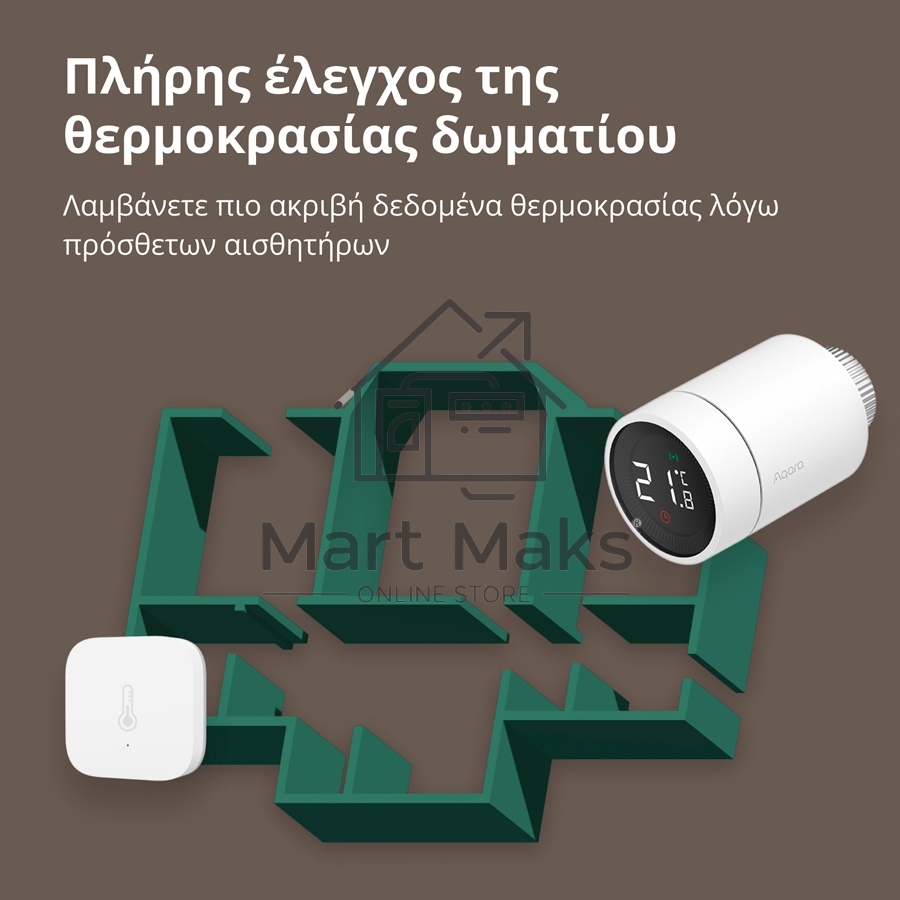 Термоголовка Aqara Smart Radiator Thermostat E1 (SRTS-A01) для радиат. резьбовой