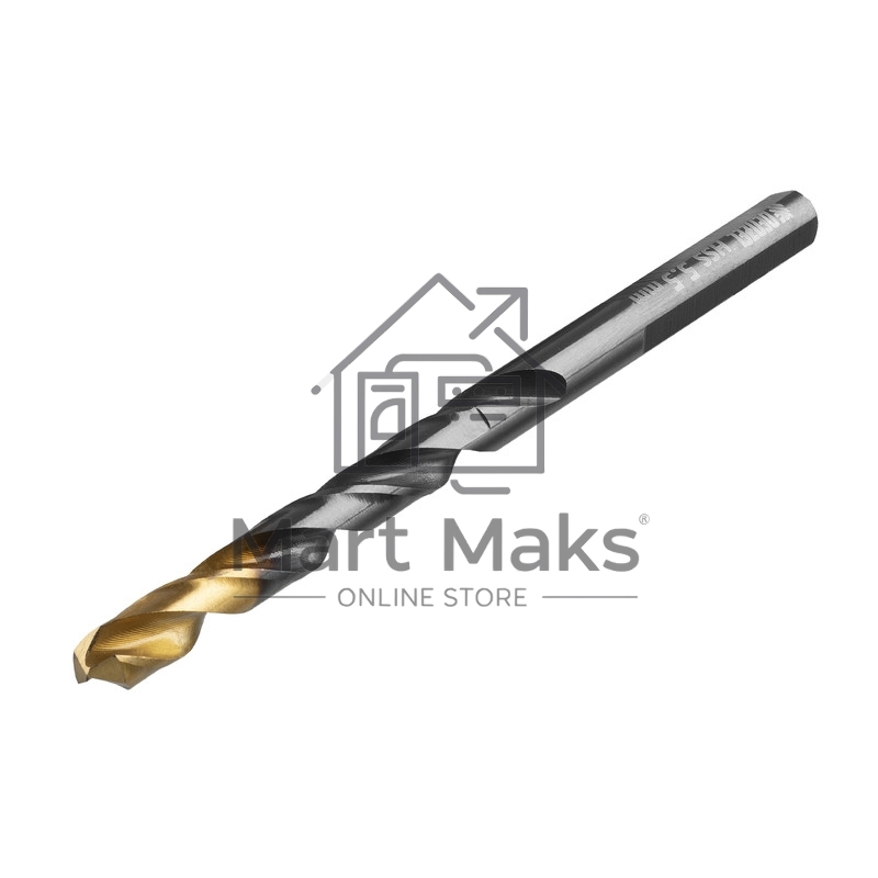 Сверло по металлу, 5,5 мм, HSS-Tin, Golden Tip, 10 шт. Denzel