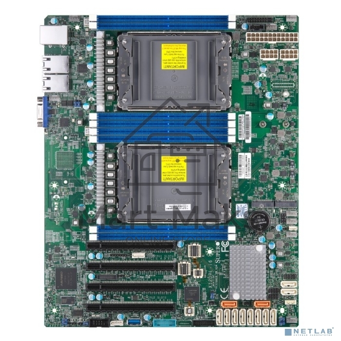 Серверная материнская плата Supermicro X12DPL-I6-B, сокет LGA4189, Intel C621A, DDR4 ECC, 8xDDR4, 4xPCIe 4.0 x16, 2xM.2, SATA, 2xRJ-45, ASPEED AST2600, ATX
