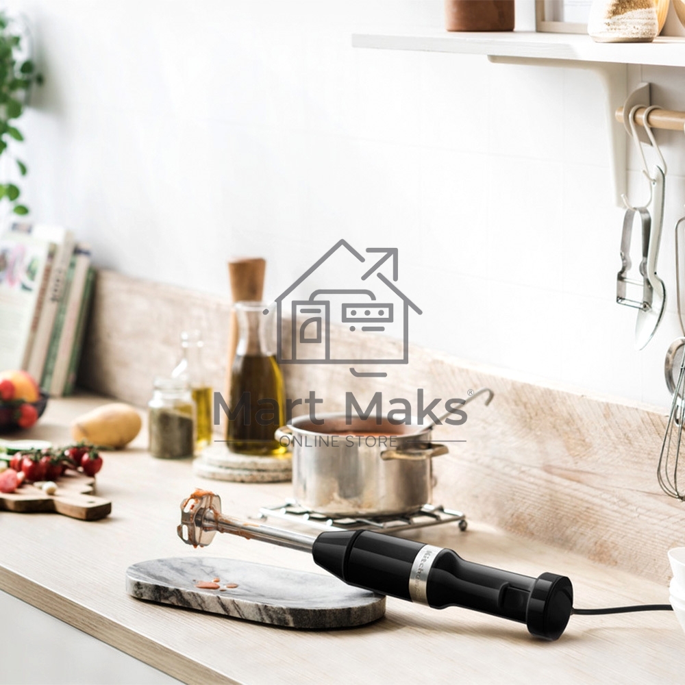 Погружной блендер KitchenAid 5KHBV83EOB, с аксессуарами, черный