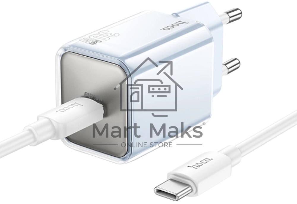 Сетевое зарядное устройство Hoco N47 Glorious 30W 3A (PD) белый PD30W