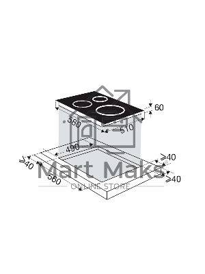 Индукционная варочная панель Brandt, 4 варочных зоны, 14 уровней мощности, индикация остаточного тепла, таймер, Ultraboost, белый