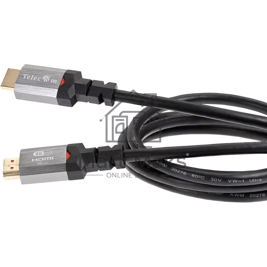 Кабель Telecom HDMI 19M/M,ver. 2.1, 8K@60 Hz 2m метал разъемы