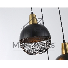 Светильник Ambrella light TR8505/3 BK/CP черный/медь E27/3 max 60W D410*1000