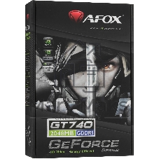 Видеокарта AFOX GeForce GT 740, 2 GB GDDR5, 128 bit, HDMI, DVI-D, VGA, GPU 993 MHz