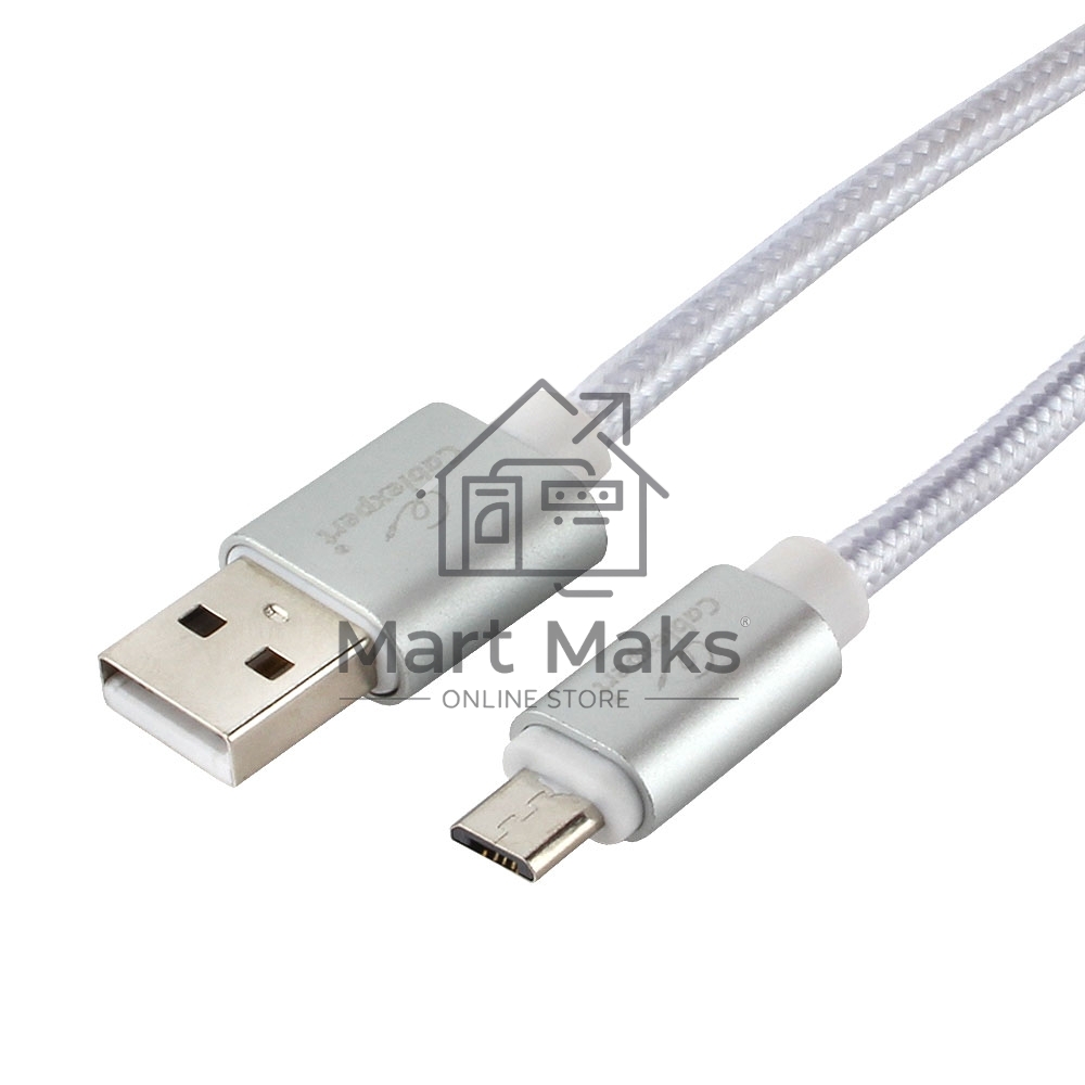 Кабель USB 2.0 Cablexpert CC-U-mUSB02S-1.8M, AM/microB, серия Ultra, длина 1.8м, серебристый, блистер