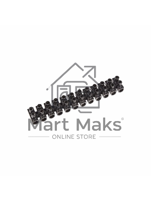 Клеммная колодка винтовая KВ-10 (4-10 мм²), ток 10 A, полипропилен черный (ЗВИ) Rexant